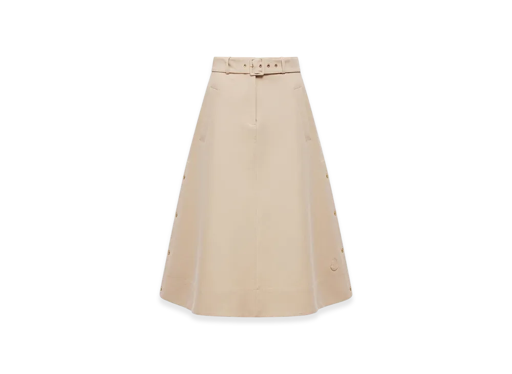 MONCLER Cotton Midi Skirt "Beige"