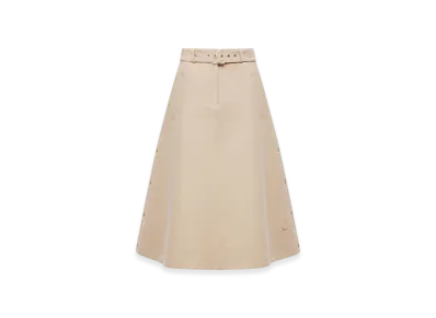 MONCLER Cotton Midi Skirt "Beige"