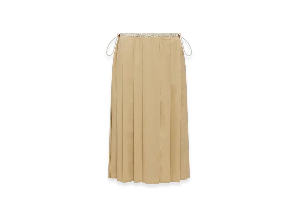 MONCLER Pleated Midi Skirt "Beige"