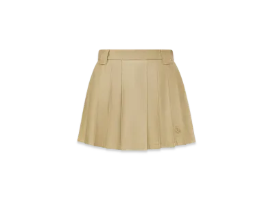 MONCLER Pleated Cotton Blend Mini Skirt "Beige"