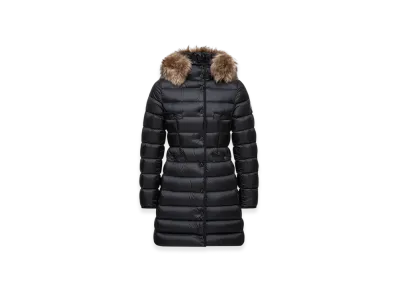 MONCLER Hirmafur Hooded Shearling Long Down Jacket "Black"