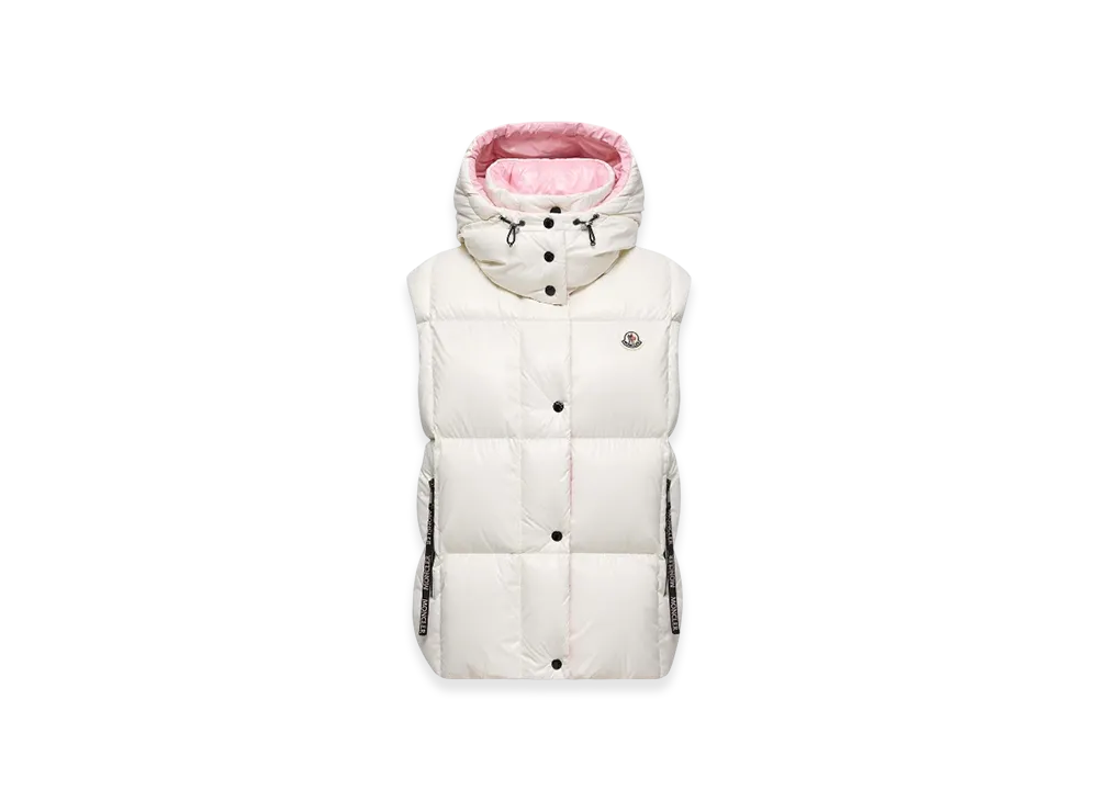 MONCLER Luzule Hooded Down Gilet "White"