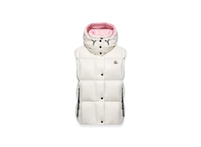 MONCLER Luzule Hooded Down Gilet "White"