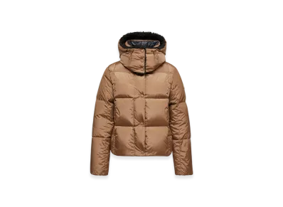 MONCLER Castelnou Square-Quilted Hooded Short Down Jacket "Beige"
