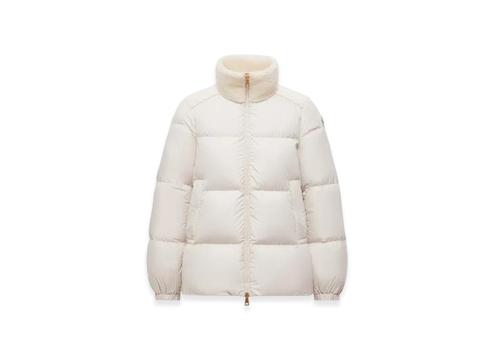 MONCLER Esnaie Teddy-Trimmed Short Down Jacket "White"