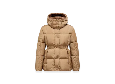 MONCLER Agneux Square-Quilted Hooded Short Down Jacket "Beige"