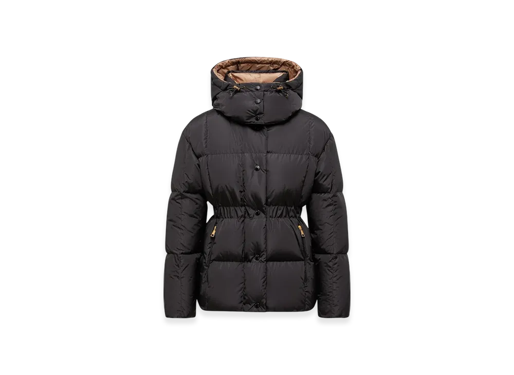 MONCLER Agneux Square-Quilted Hooded Short Down Jacket "Black"