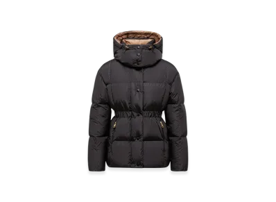 MONCLER Agneux Square-Quilted Hooded Short Down Jacket "Black"
