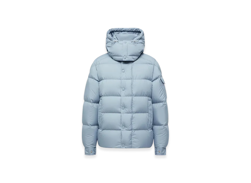 MONCLER Moncler Maya 70 Hooded Short Down Jacket "Light Blue"