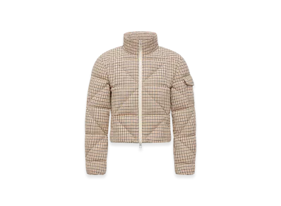 MONCLER Keros Diamond-Quilted Wool Blend Short Down Jacket "Beige"