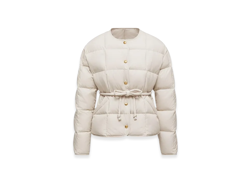 MONCLER Caramagne Belted Short Down Jacket "White"