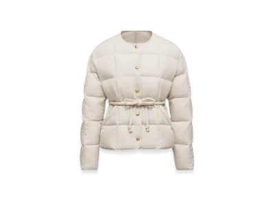 MONCLER Caramagne Belted Short Down Jacket "White"