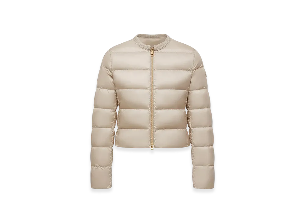 MONCLER Mauvezin Wool-Trimmed Short Down Jacket "Beige"