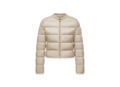 MONCLER Mauvezin Wool-Trimmed Short Down Jacket "Beige"