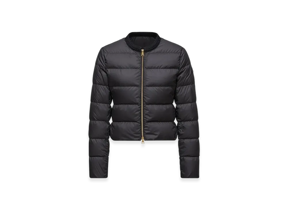 MONCLER Mauvezin Wool-Trimmed Short Down Jacket "Black"