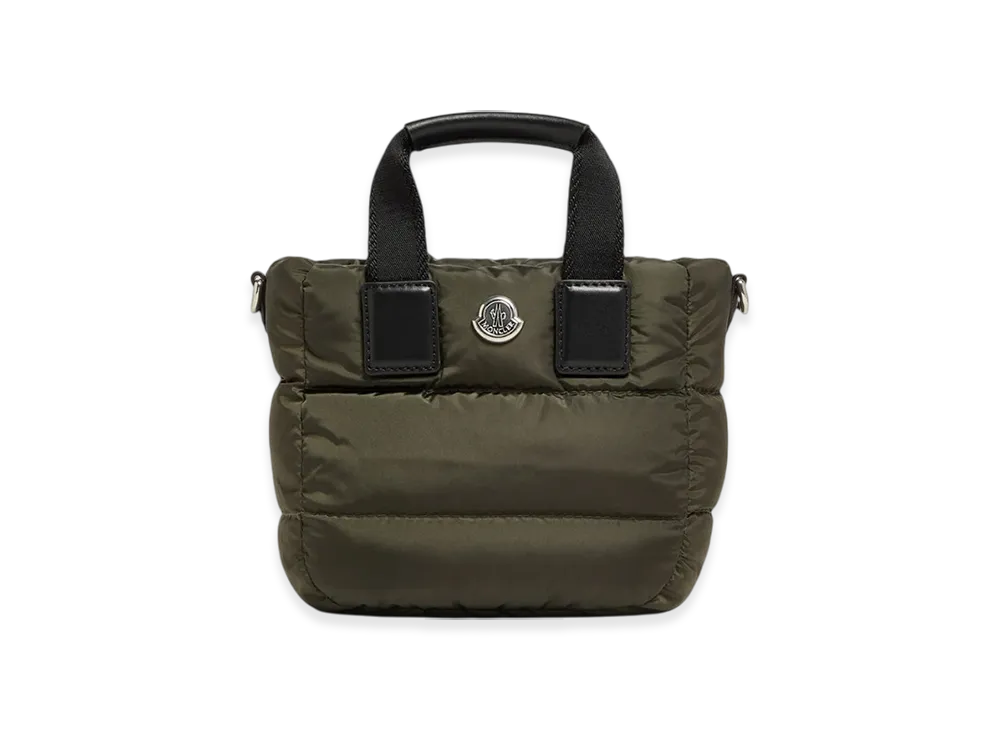 MONCLER Caradoc Water-Repellent Micro Tote Bag "Olive Green"