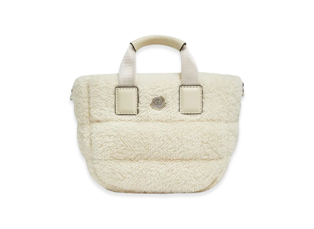 MONCLER Caradoc Shearling Mini Tote "White"