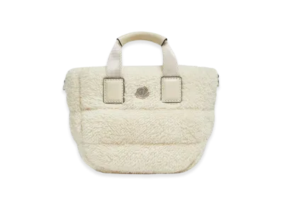 MONCLER Caradoc Shearling Mini Tote "White"