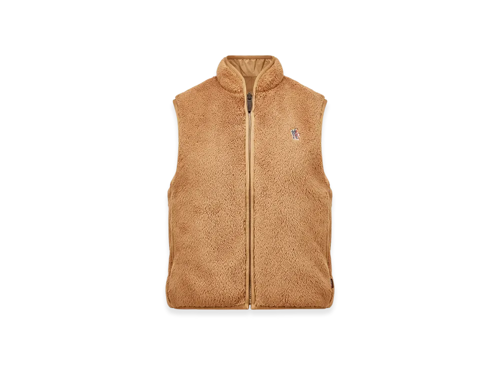 MONCLER Reversible Polartec Zip-Up Gilet "Beige"