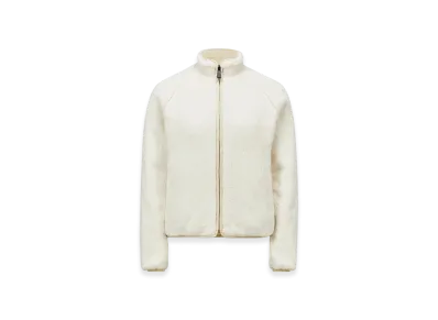 MONCLER Reversible Polartec Zip-Up Sweatshirt "White"