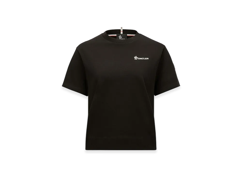 MONCLER Embossed Logo Cotton T-Shirt "Black"