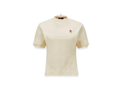 MONCLER Logo Patch Cotton T-Shirt "White"