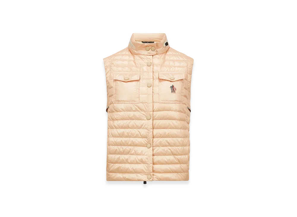 MONCLER Gumiane Hooded Down Gilet "Pink"