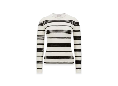 MONCLER Striped Boucle Jumper "Black Red"