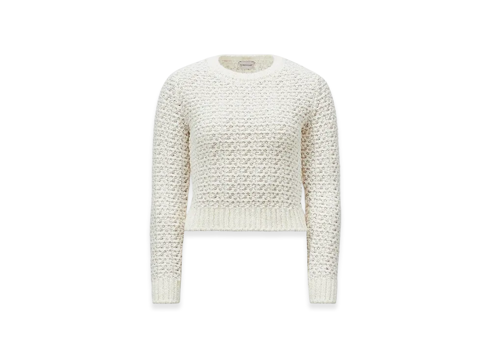 MONCLER Textured Cotton Jumper "White"