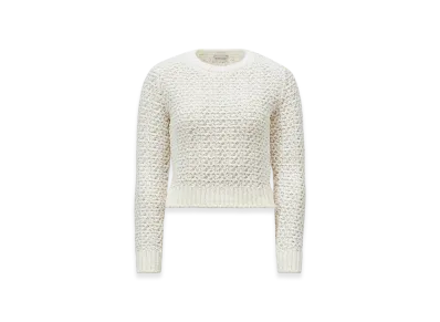 MONCLER Textured Cotton Jumper "White"