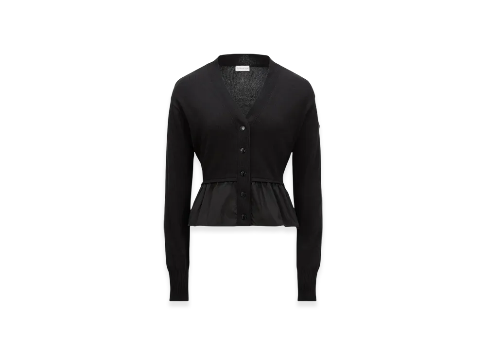 MONCLER Cotton Cashmere & Silk Cardigan "Black"