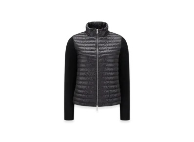 MONCLER Padded Wool Zip-Up Cardigan "Black"
