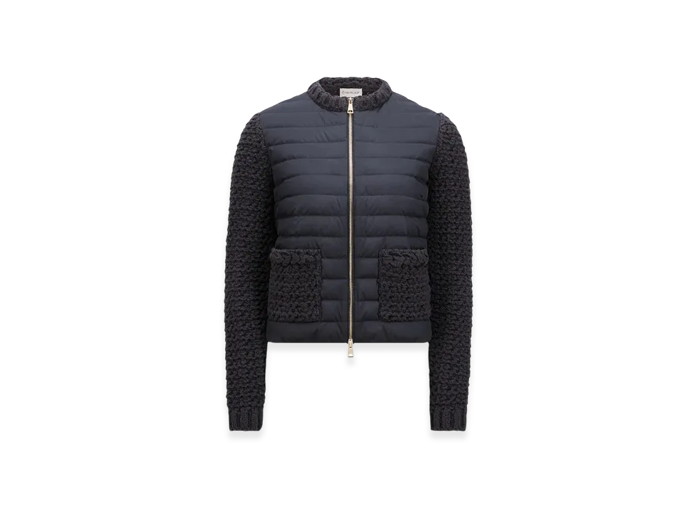 MONCLER Padded Cotton Zip-Up Cardigan "Navy Blue"
