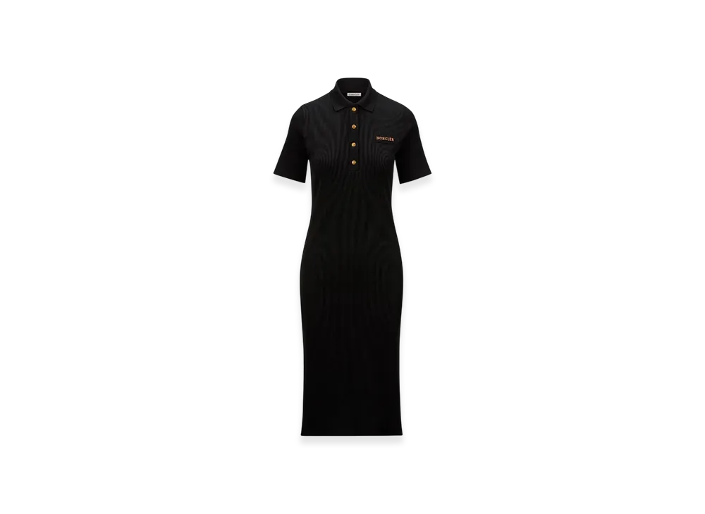 MONCLER Polo Midi Dress "Black"
