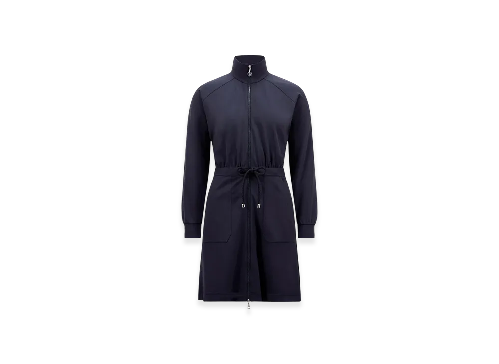 MONCLER Zip-Up Mini Dress "Navy Blue"