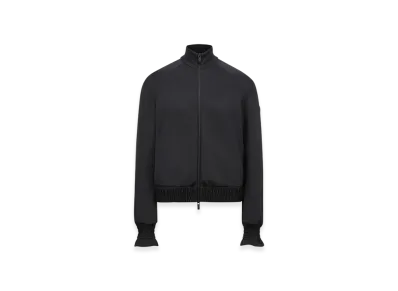 MONCLER Neoprene Zip-Up Sweatshirt "Black"