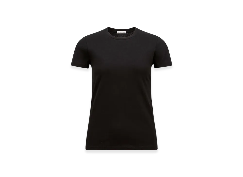 MONCLER Logo Patch Cotton Jersey T-Shirt "Black"