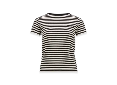 MONCLER Striped Cotton T-Shirt "Blue White"