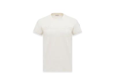 MONCLER Embroidered Logo Cotton T-Shirt "White"