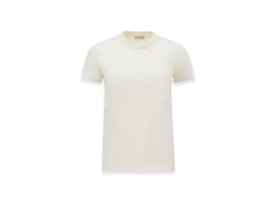 MONCLER Crochet Accent Cotton T-Shirt "White"