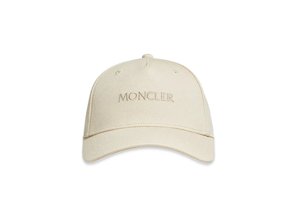 MONCLER Embroidered Logo Gabardine Baseball Cap "White"