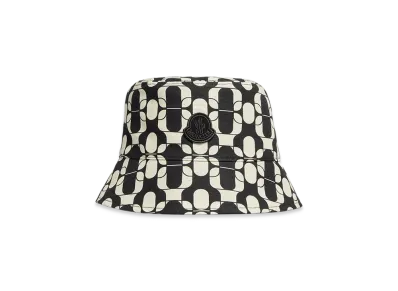 MONCLER Reversible Cotton Canvas Bucket Hat "Black White"