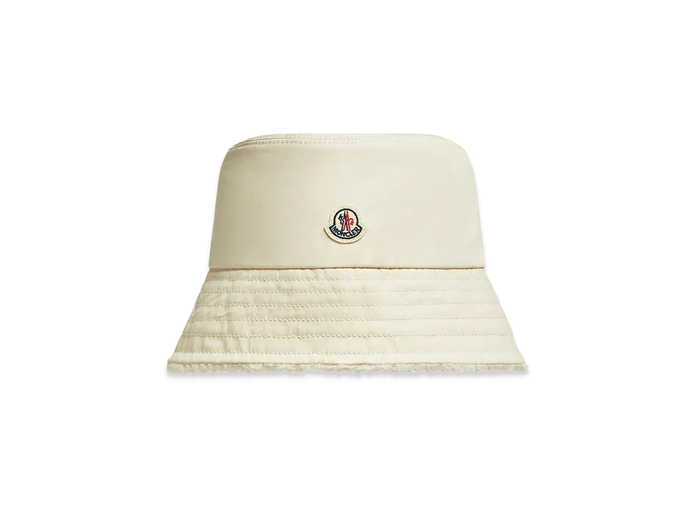 MONCLER Reversible Cotton & Teddy Bucket Hat "White"