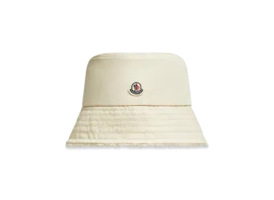 MONCLER Reversible Cotton & Teddy Bucket Hat "White"