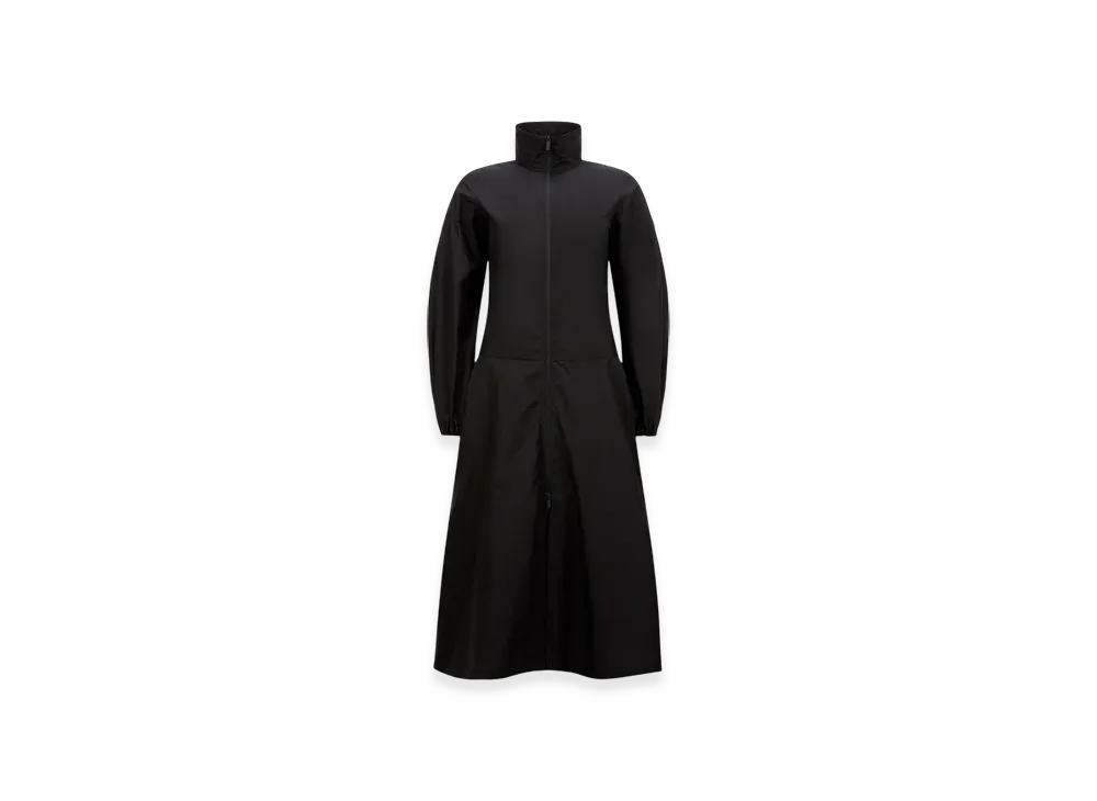 MONCLER Polo Neck Cotton Midi Dress "Black"