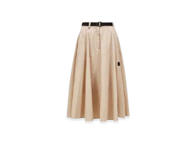 MONCLER Belted Midi Skirt "Beige"