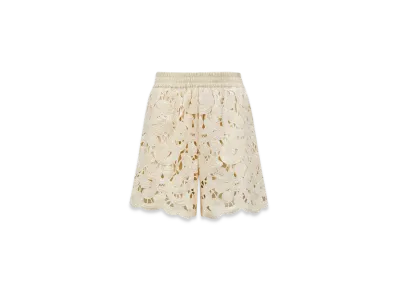 MONCLER Floral Macrame Shorts "White"