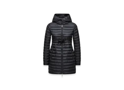 MONCLER Barbel Hooded Fit & Flare Long Down Jacket "Black"