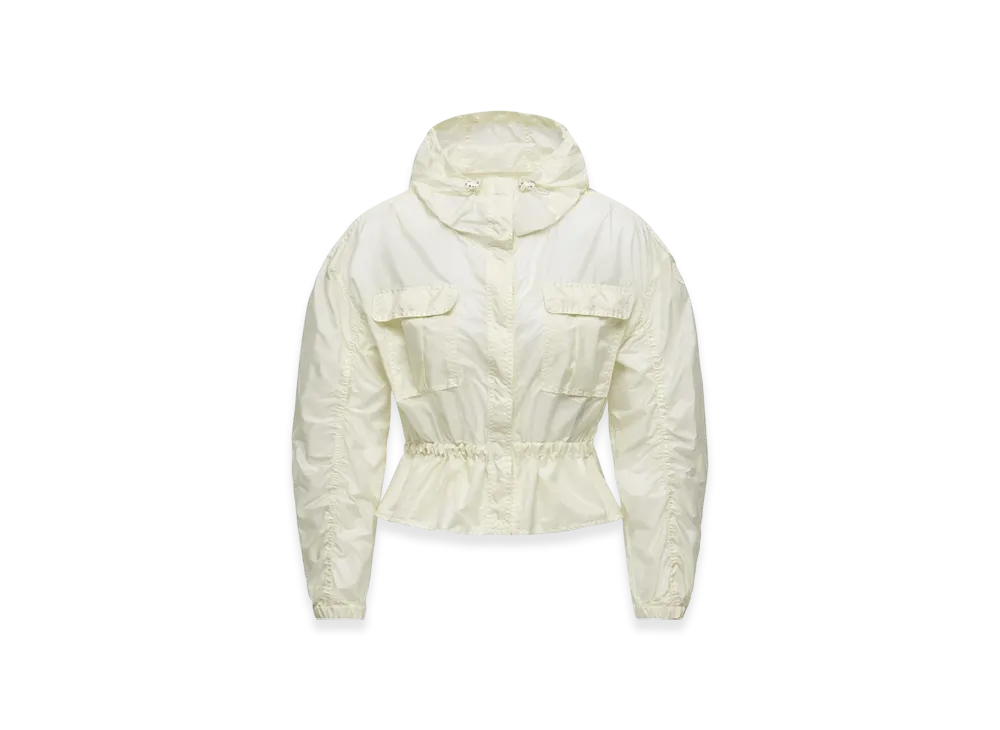 MONCLER Curton Hooded Peplum Jacket "White"