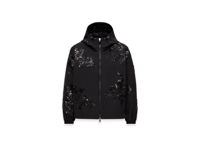 MONCLER Landal Sequin-Embroidered Hooded Jacket "Black"